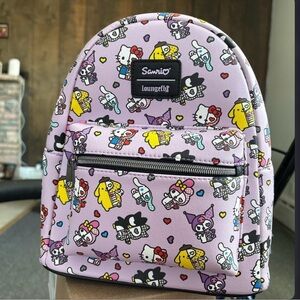 Loungefly Sanrio Character Print Backpack - Purple, Yellow, Black